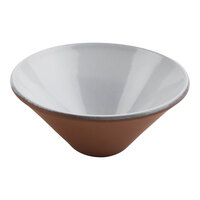 cheforward by GET Graupera Stone Heart 3 oz. White Terracotta Bowl - 48/Case