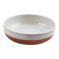 cheforward by GET Graupera Stone Heart 50.7 oz. White Terracotta Deep Bowl - 6/Case