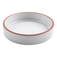 cheforward by GET Graupera Stone Heart 4.5 oz. White Terracotta Casserole Dish - 24/Case