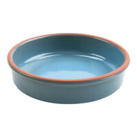 cheforward by GET Graupera Stone Heart 33.8 oz. Blue Terracotta Casserole Dish - 10/Case