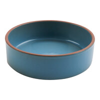 cheforward by GET Graupera Stone Heart 6.9 oz. Blue Terracotta Casserole Dish - 14/Case