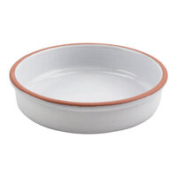 cheforward by GET Graupera Stone Heart 33.8 oz. White Terracotta Casserole Dish - 10/Case