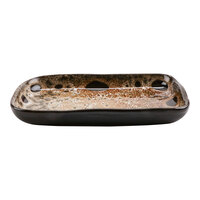 cheforward by GET Graupera Stone Heart 5 7/8" x 3 3/8" Sabana Terracotta Tray - 12/Case