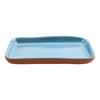 cheforward by GET Graupera Stone Heart 7 7/8" x 4 3/4" Blue Terracotta Tray - 12/Case