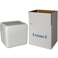 Insulated Shipping Box with Foam Cooler 12" x 10 1/2" x 11 5/8" - 1 1/2" Thick - 27/Pallet