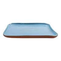 cheforward by GET Graupera Stone Heart 11 13/16" x 7 7/8" Blue Terracotta Tray - 10/Case