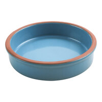 cheforward by GET Graupera Stone Heart 6.7 oz. Blue Terracotta Casserole Dish - 24/Case