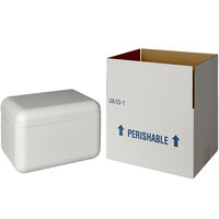 Insulated Shipping Box with Foam Cooler 10 3/8" x 7 7/8" x 6 1/2" - 1 1/2" Thick - 60/Pallet