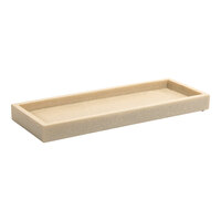 room360 Morocco 11 3/4" x 4 1/2" Stone Composite Stone Amenity Tray RTR010GYR12 - 6/Case