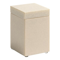 room360 Morocco 2 1/2" x 2 1/2" Stone Storage Jar with Lid RJR009GYR12 - 6/Pack