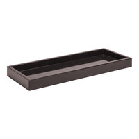 room360 New York 11 3/4" x 4 1/2" Chocolate Resin Amenity Tray RTR012EST12 - 6/Case