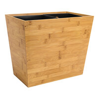 room360 Bali RWA021BBB21 17 Qt. Bamboo Recycling Wastebasket - 4/Pack