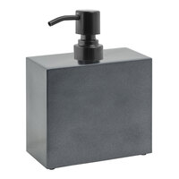 room360 New York RSP020BKT22 28 oz. Onyx Soap Dispenser with Matte Black Pump Top - 6/Case
