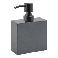 room360 New York RSP016BKT22 11 oz. Onyx Soap Dispenser with Matte Black Pump Top - 6/Case