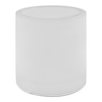 room360 Nassau RWA019FRT10 6.5 Qt. Ice Resin Cylinder Wastebasket with Lid - 2/Case