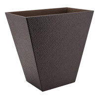 room360 Java RWA028BRL21 12.75 Qt. Brown Faux Pandan Slender Flare Wastebasket - 4/Pack