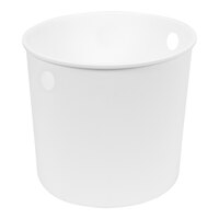 room360 RWL019WHT23 8" White Polypropylene Cylinder Wastebasket Half Liner - 12/Pack