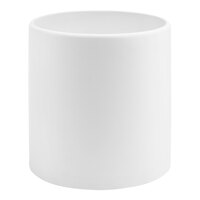 room360 Miami RWA009WHR10 6.5 Qt. White Resin Cylinder Wastebasket - 2/Pack