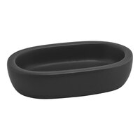 room360 Miami 5" x 3" Chocolate Oval Soap Dish RSD015ESC23 - 12/Pack