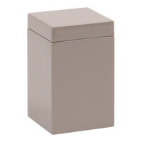 room360 New York 2 1/2" x 2 1/2" Stone Resin Storage Jar with Lid RJR018BET12 - 6/Case