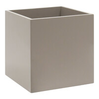 room360 New York RWA013BEW20 8 Qt. Stone Resin Cube Wastebasket - 2/Case