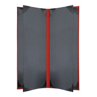 H. Risch, Inc. HAR-6V Harley 4 1/4" x 11" Customizable Red 6 View Menu Cover