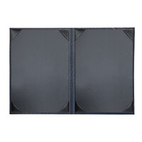 H. Risch, Inc. HAR-2V Harley 5 1/2" x 8 1/2" Customizable Navy 2 View Menu Cover