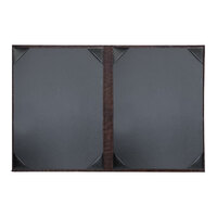 H. Risch, Inc. HAR-2V Harley 8 1/2" x 11" Customizable Brown 2 View Menu Cover