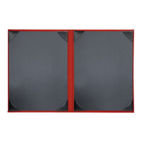 H. Risch, Inc. HAR-2V Harley 8 1/2" x 11" Customizable Red 2 View Menu Cover