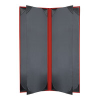 H. Risch, Inc. HAR-6V Harley 4 1/4" x 14" Customizable Red 6 View Menu Cover