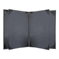 H. Risch, Inc. HAR-6V Harley 5 1/2" x 8 1/2" Customizable Charcoal 6 View Menu Cover