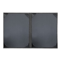 H. Risch, Inc. HAR-2V Harley 8 1/2" x 11" Customizable Charcoal 2 View Menu Cover