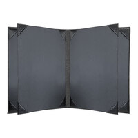 H. Risch, Inc. HAR-6V Harley 8 1/2" x 11" Customizable Charcoal 6 View Menu Cover
