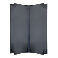 H. Risch, Inc. HAR-6V Harley 4 1/4" x 11" Customizable Navy 6 View Menu Cover