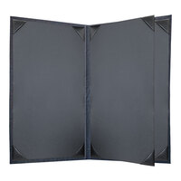 H. Risch, Inc. HAR-4V Harley 8 1/2" x 14" Customizable Navy 4 View Menu Cover
