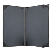 H. Risch, Inc. HAR-4V Harley 8 1/2" x 14" Customizable Charcoal 4 View Menu Cover