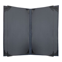 H. Risch, Inc. HAR-6V Harley 8 1/2" x 14" Customizable Navy 6 View Menu Cover