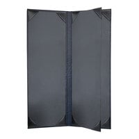 H. Risch, Inc. HAR-4V Harley 4 1/4" x 14" Customizable Navy 4 View Menu Cover