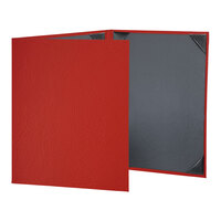 H. Risch, Inc. HAR-3V Harley 8 1/2" x 11" Customizable Red 3 View Menu Cover