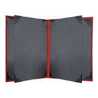 H. Risch, Inc. HAR-6V Harley 5 1/2" x 8 1/2" Customizable Red 6 View Menu Cover