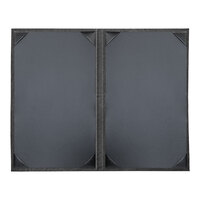 H. Risch, Inc. HAR-2V Harley 8 1/2" x 14" Customizable Charcoal 2 View Menu Cover