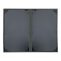 H. Risch, Inc. HAR-2V Harley 8 1/2" x 14" Customizable Green 2 View Menu Cover