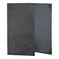 H. Risch, Inc. HAR-3V Harley 8 1/2" x 14" Customizable Charcoal 3 View Menu Cover