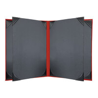 H. Risch, Inc. HAR-6V Harley 8 1/2" x 11" Customizable Red 6 View Menu Cover