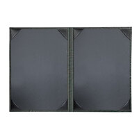 H. Risch, Inc. HAR-2V Harley 5 1/2" x 8 1/2" Customizable Green 2 View Menu Cover