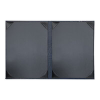 H. Risch, Inc. HAR-2V Harley 8 1/2" x 11" Customizable Navy 2 View Menu Cover