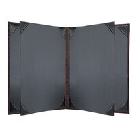 H. Risch, Inc. HAR-6V Harley 5 1/2" x 8 1/2" Customizable Brown 6 View Menu Cover