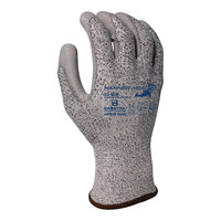 Armor Guys Basetek Hammer Head 2 02-008-XL Salt and Pepper Level A2 HDPE Gloves with Gray Polyurethane Palm Coating - Extra Large