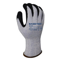 Armor Guys Basetek 02-025-M Blue A6 HDPE Gloves with Black HCT Microfoam Nitrile Palm Coating - Medium