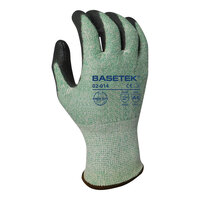 Armor Guys Basetek Green A4 HDPE Gloves with Black Polyurethane Palm Coating - Pair